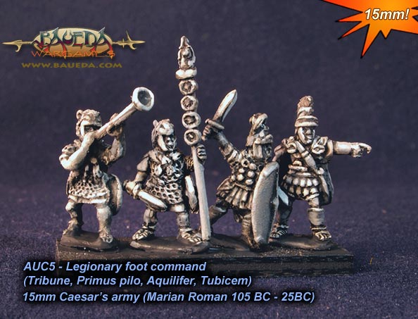 RM 05 Infantry command 650-338 BC 15mm Mirliton . 4 variants Early Romans 
