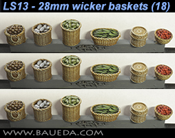 LS13 - 28mm wicker baskets (18 pcs.)