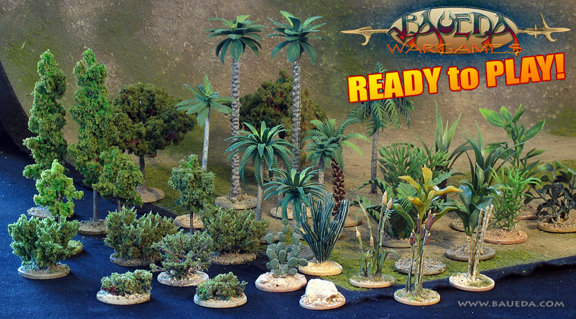 28mm scale Jungle tree stands Wargaming scenery Style C 
